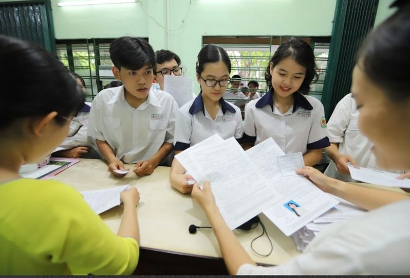 Học sinh tại trường THPT Lê Hồng Phong